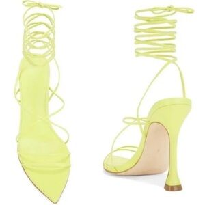 Camila Coelho Jolie Heel in Neon Green